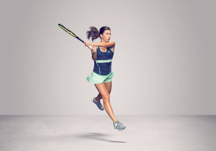 Anastasija Sevastova In Action Wallpaper