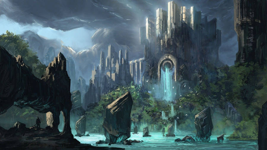 Ancient Fantasy Kingdom Wallpaper