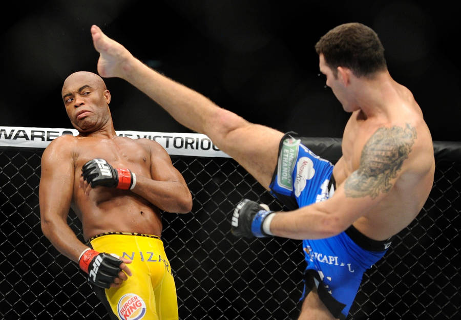 Anderson Silva Avoiding Kick Wallpaper