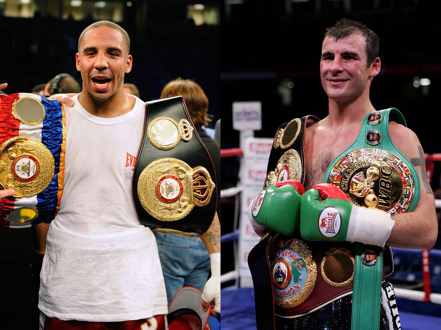 Andre Ward Carrying His World Titles Wallpaper