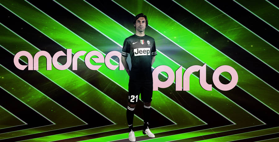 Andrea Pirlo Green Stripes Wallpaper