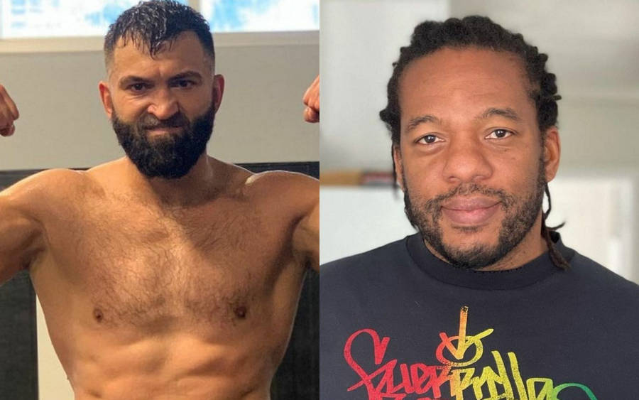 Andrei Arlovski And His Referee Herb Dean Wallpaper