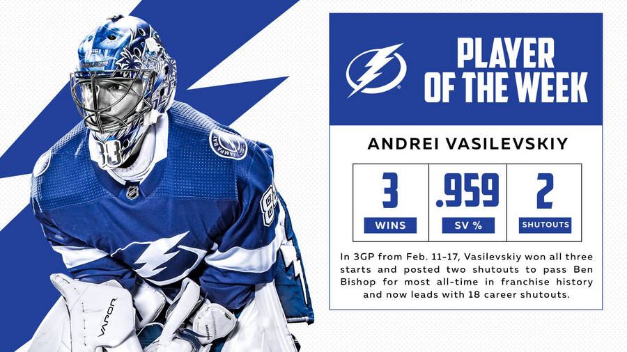 Andrei Vasilevskiy In Action During Game Week Wallpaper