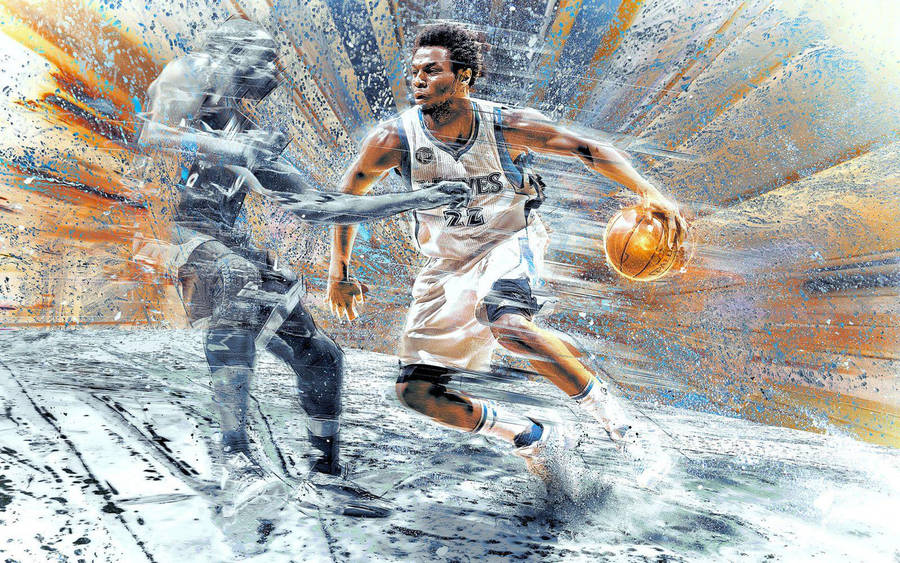 Andrew Wiggins Digital Painting Wallpaper