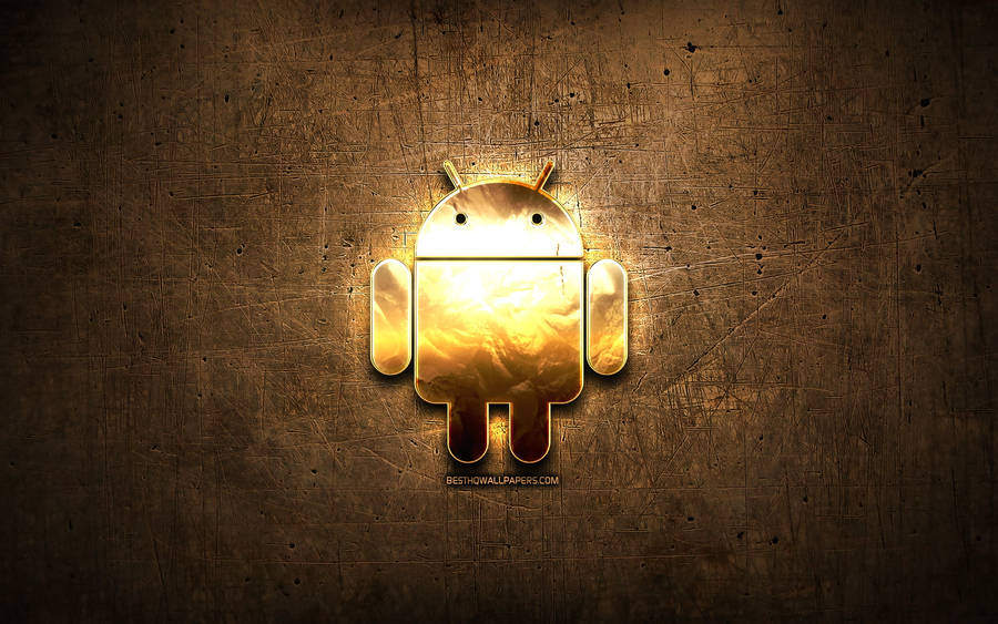 Android Gold Emblem Desktop Wallpaper