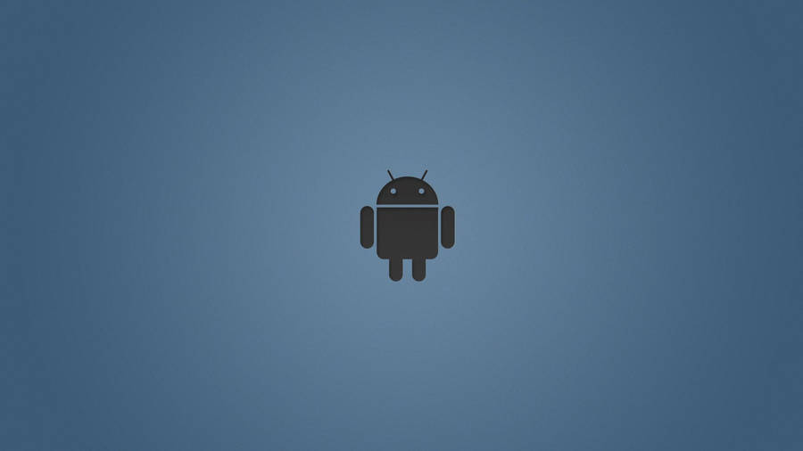 Android Robot In A Black Minimalist Background Wallpaper