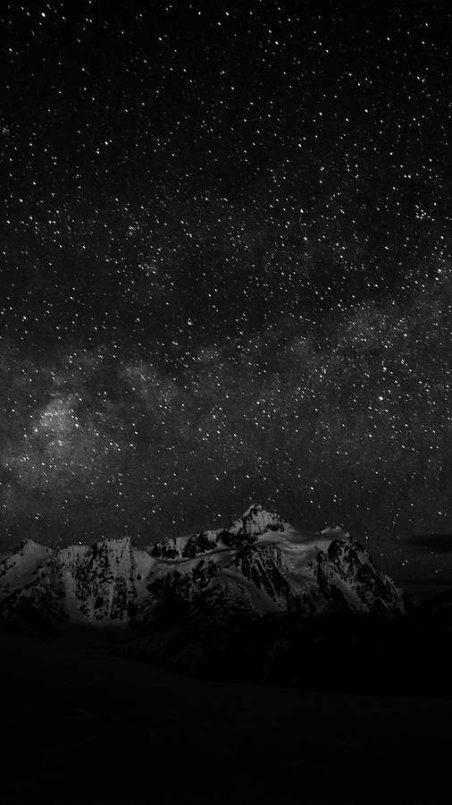 Android Starry Night And Mountain Wallpaper