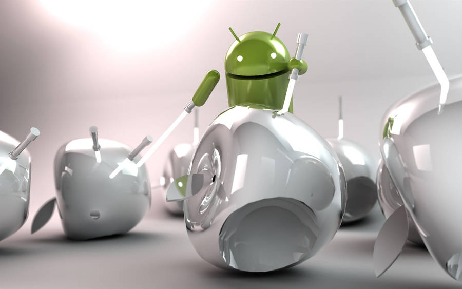 Android Vs. Apple Desktop Wallpaper