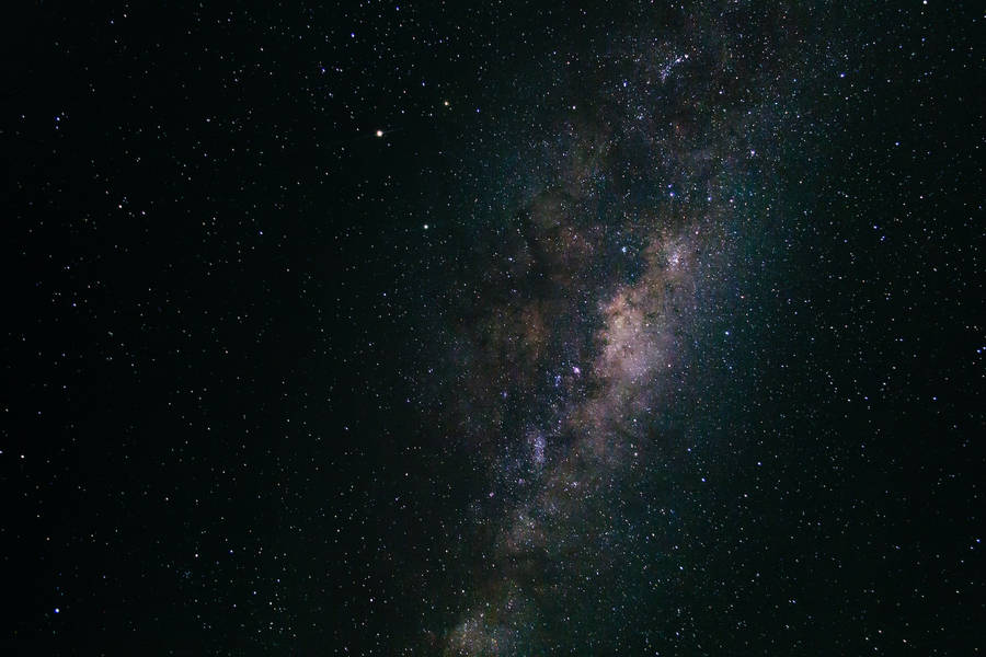 Andromeda Galaxy On Dark Vast Sky Wallpaper