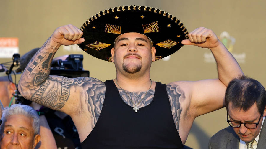 Andy Ruiz With Mexican Hat Wallpaper