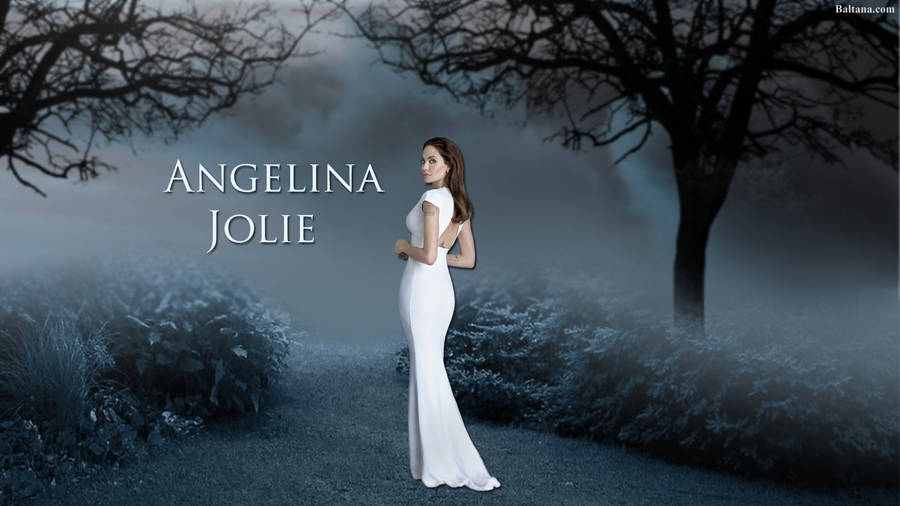Angelina Jolie Forest Fanart Wallpaper
