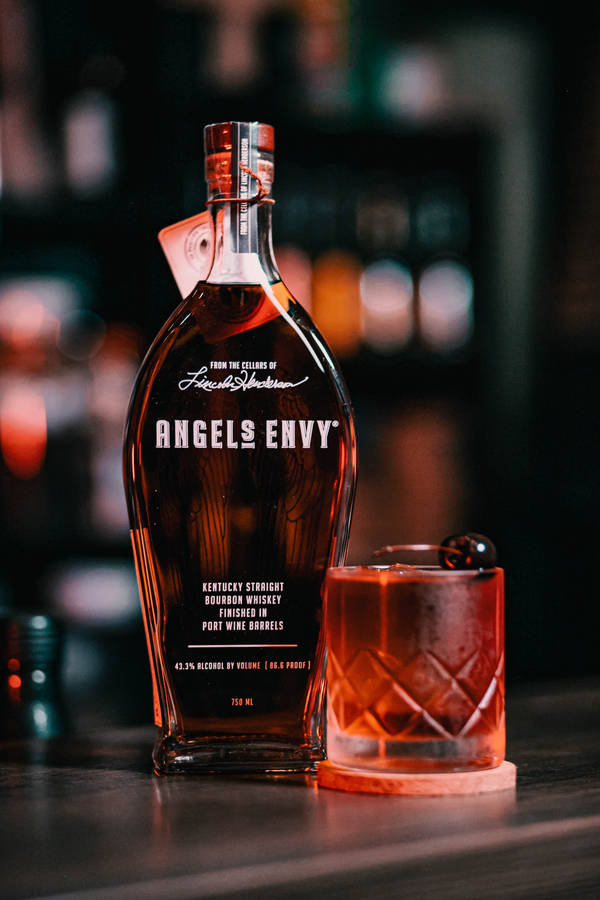 Angels Envy Whiskey Bottle Wallpaper