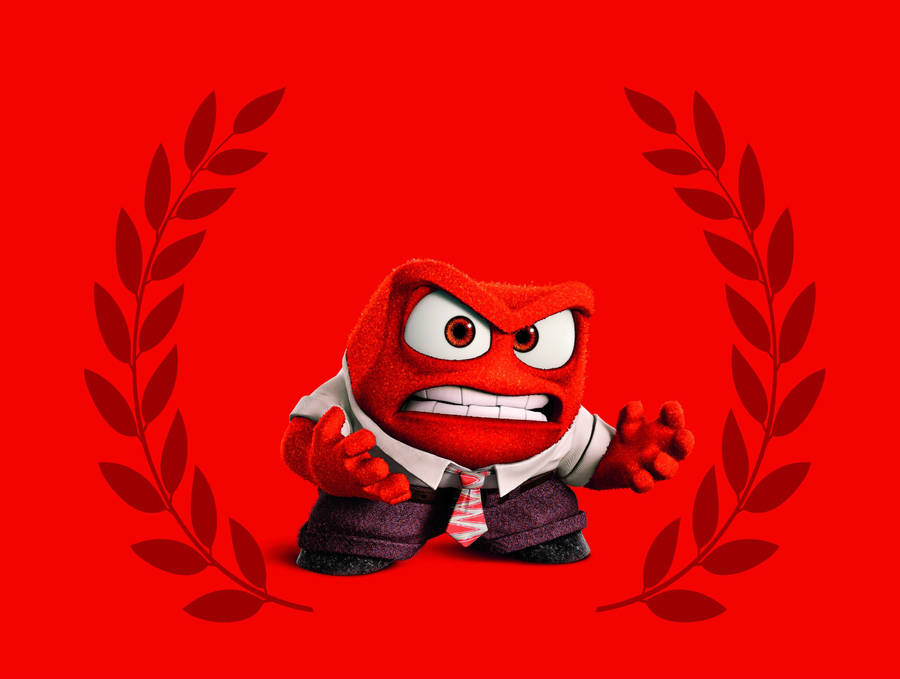 Anger Inside Out Red Background Wallpaper