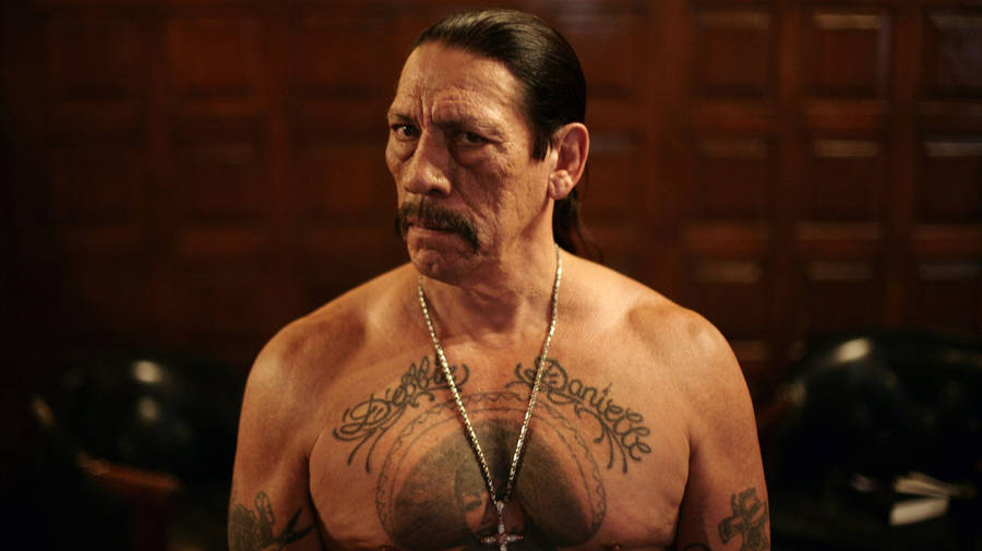 Angry And Topless Danny Trejo Wallpaper