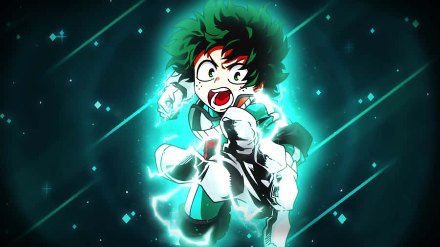 Angry Anime Hero Power Up Wallpaper