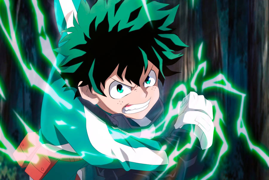 Angry Deku Pfp Green Thunder Wallpaper