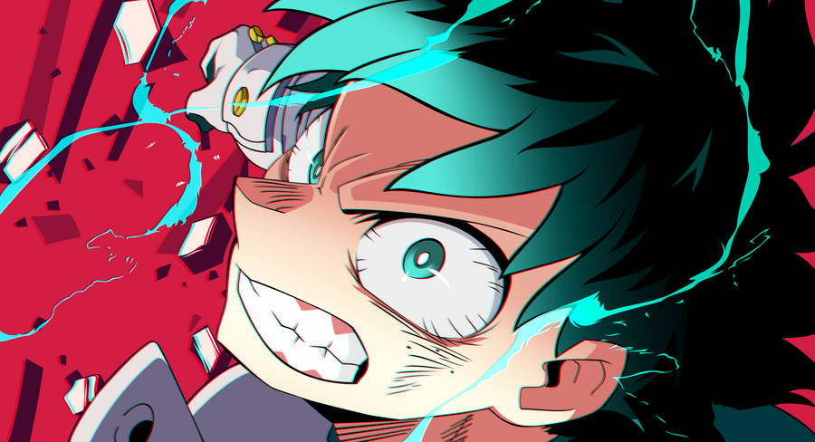 Angry Izuku Midoriya 4k Wallpaper