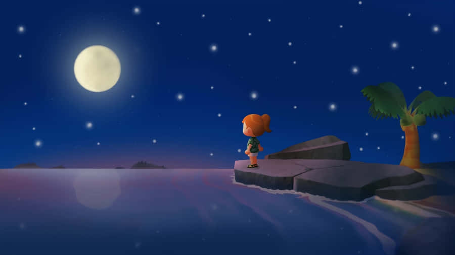 Animal Crossing New Horizons Moonlit Beach Wallpaper