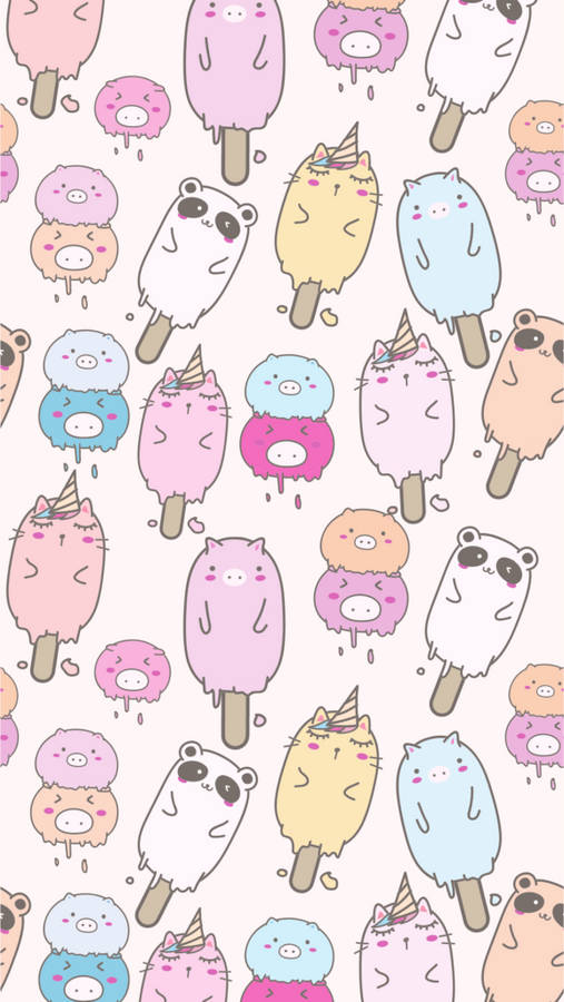 Animal Ice Cream Girly Iphone Wallpaper