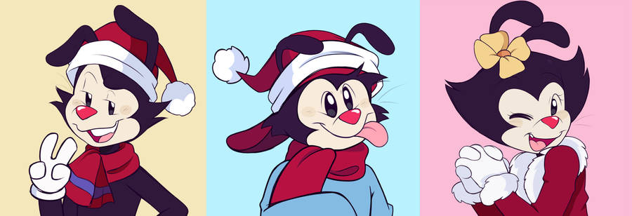 Animaniacs Christmas Fan Art Wallpaper