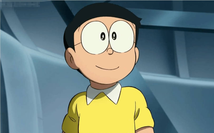 Animated Cartoon Happy Nobita Wallpaper