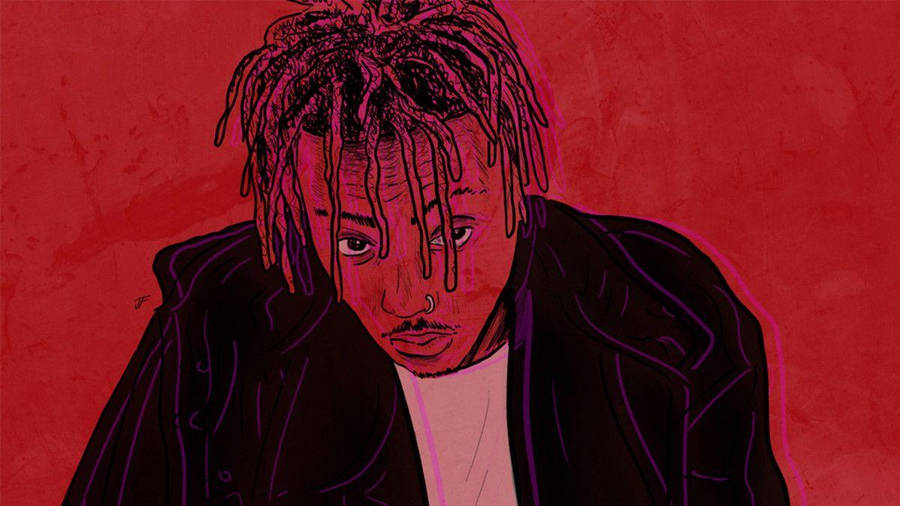 Animated Juice Wrld Nose Ring Wallpaper