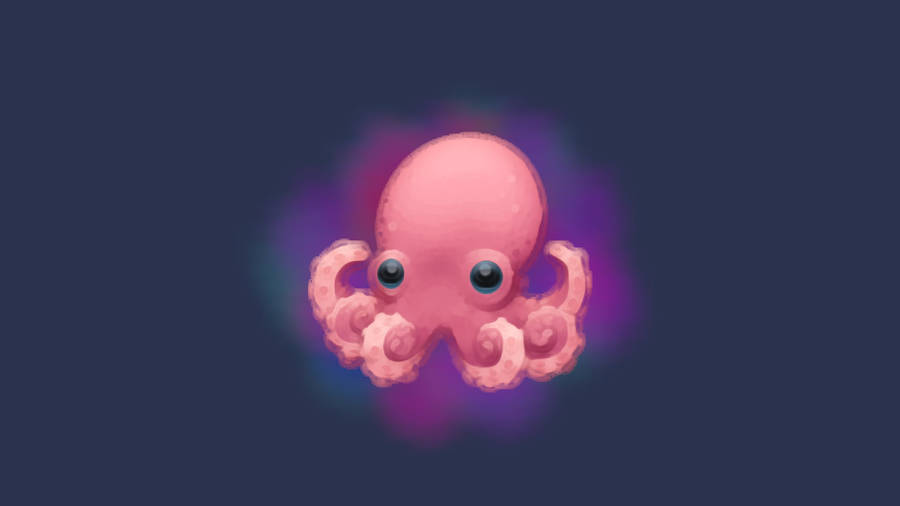 Animated Pink Octopus Wallpaper