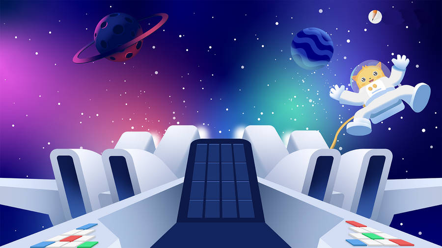 Animated Space Webex Virtual Background Wallpaper