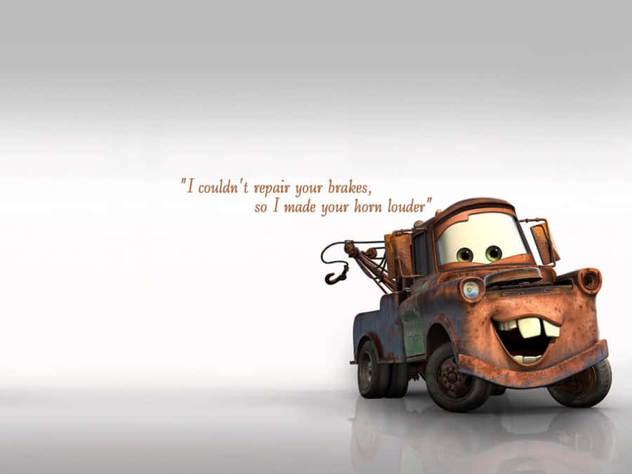 Animated Tow Truck With Quote Wallpaper