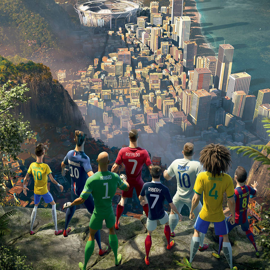 Animated World Cup Athletes Wallpaper