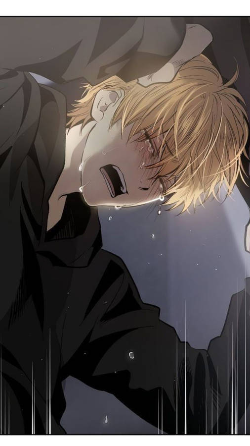 Animation Anime Boy Crying On Wall Wallpaper