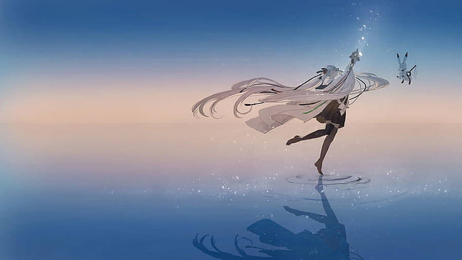 Anime Dance Calm Ocean Wallpaper