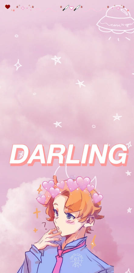 Anime Darling Pink Picsart Wallpaper