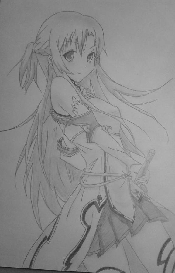 Anime Drawing Asuna Sao Wallpaper