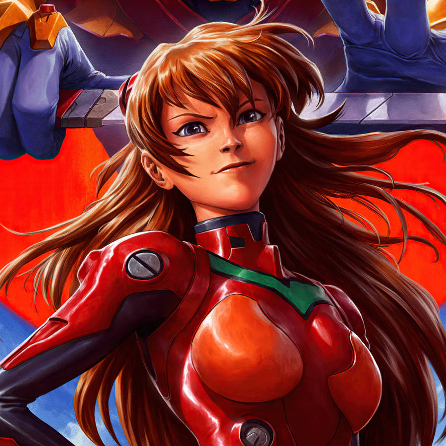 Anime Ipad Asuka In Red Suit Wallpaper