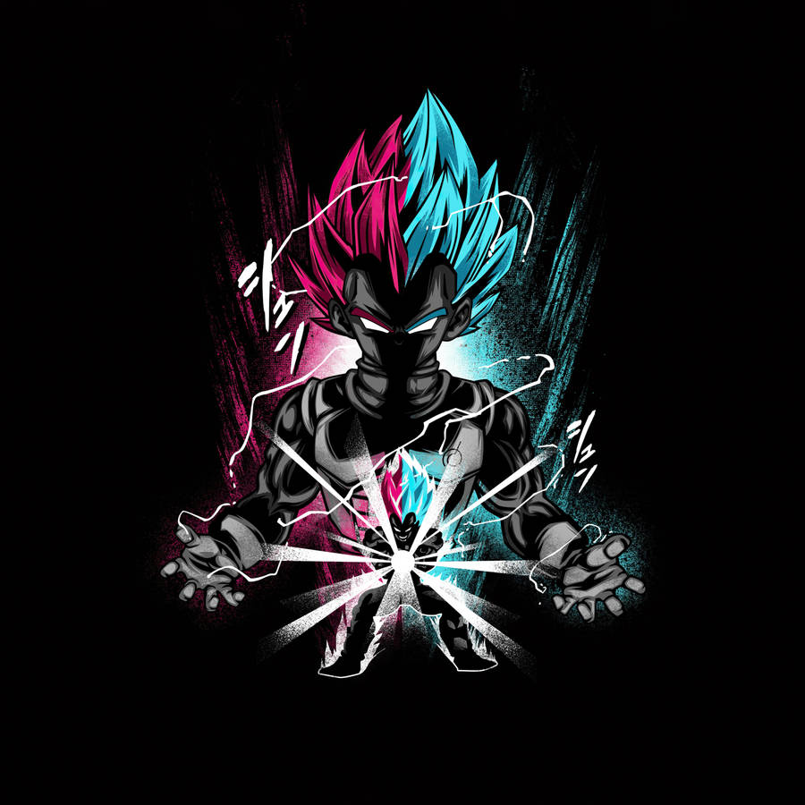 Anime Ipad Goku Pink And Teal Wallpaper