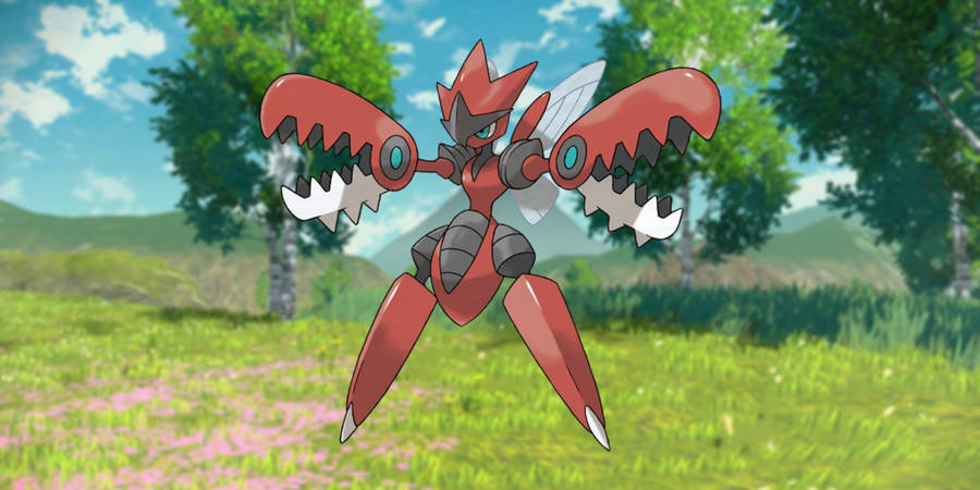 Anime Mega Scizor Pokemon Legends Arceus Wallpaper