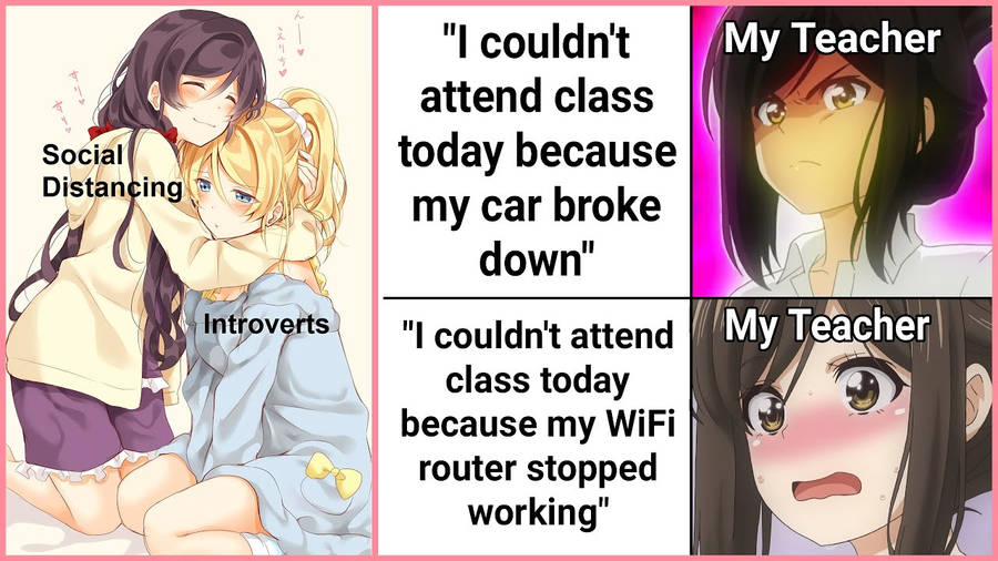 Anime Meme For Introverts Wallpaper