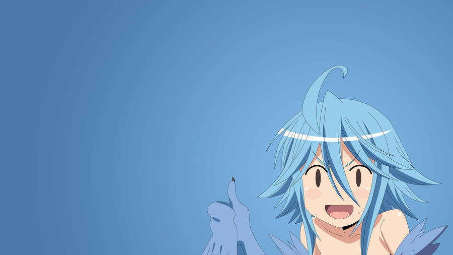 Anime Meme Pfp Surprised Blue Girl Wallpaper