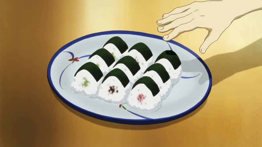 Anime Onigiri Platter Wallpaper