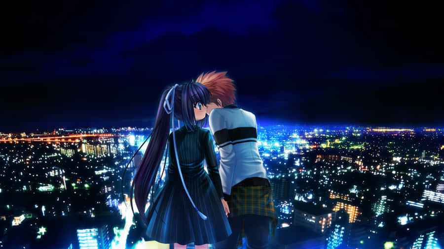 Anime Rewrite Love Kiss Wallpaper