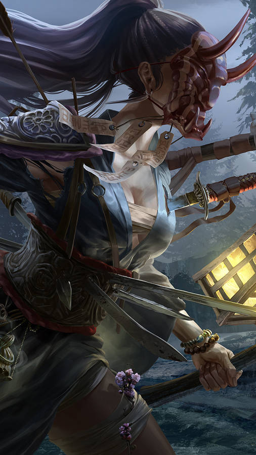 Anime Samurai Girl Wallpaper