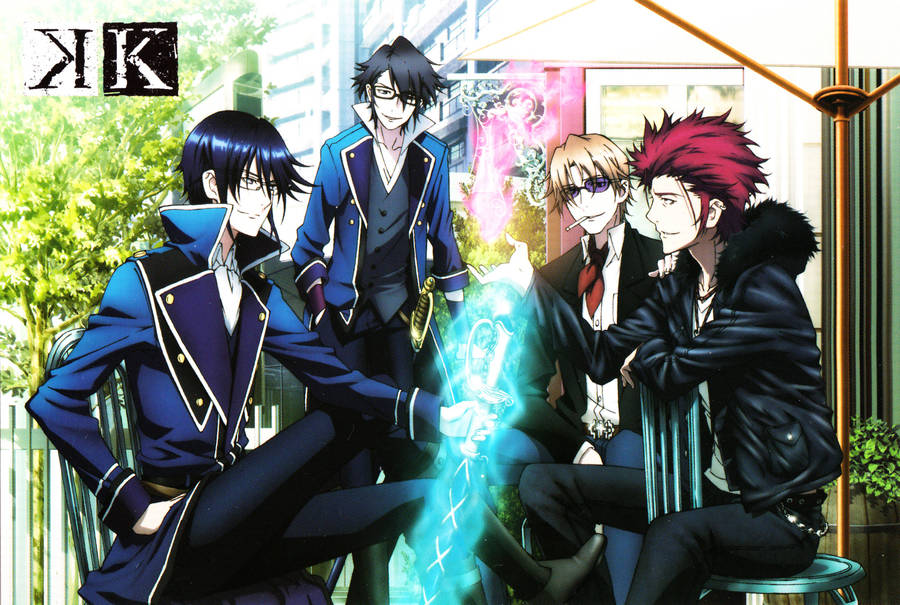 Anime Series K Reisi, Saruhiko, Izumo, And Mikoto Wallpaper