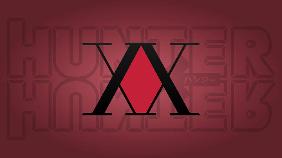 Anime Symbols Hunter X Hunter Logo Red Aesthetic Wallpaper