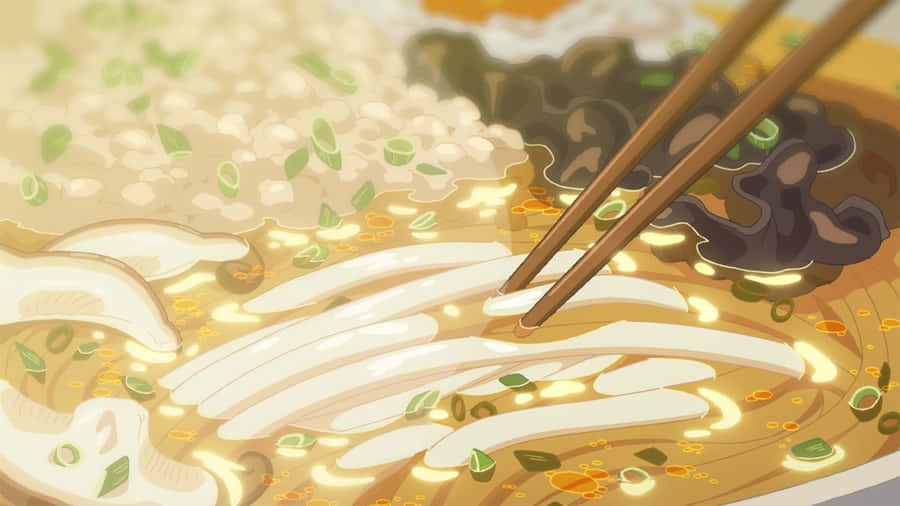 Anime Udon Noodle Soup Wallpaper