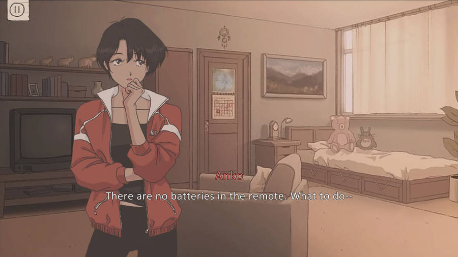 Anko Arai 90s Anime Aesthetic Desktop Wallpaper