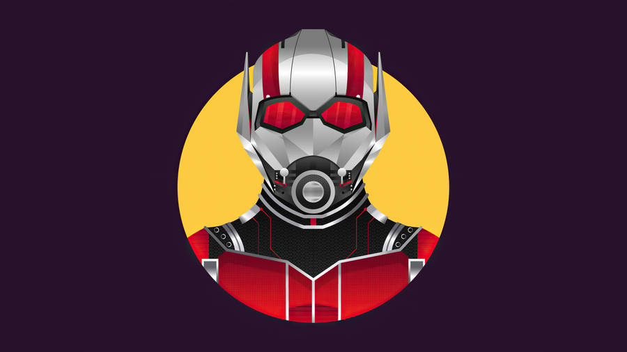 Ant Man Superhero In Circle Wallpaper