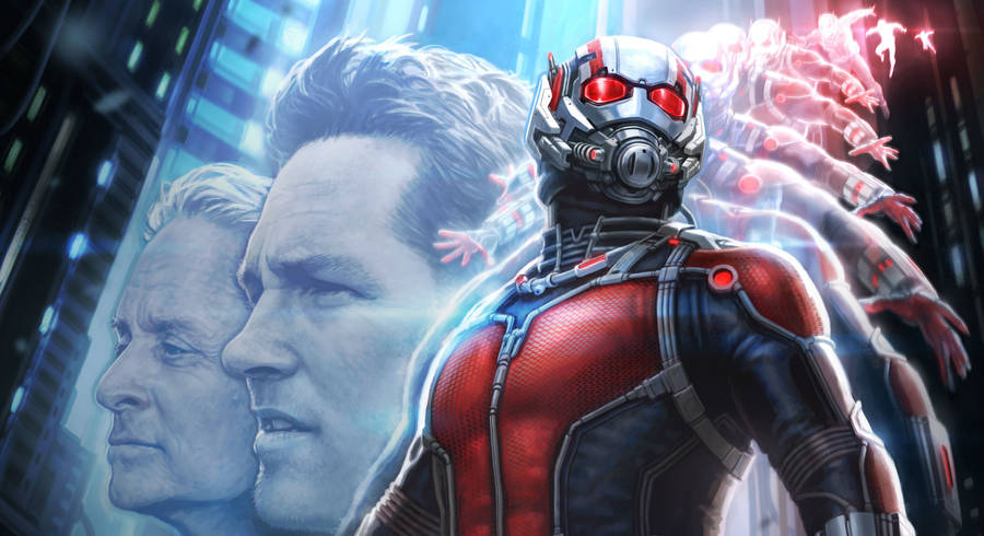 Ant Man Superhero With Father Of Hope Wallpaper