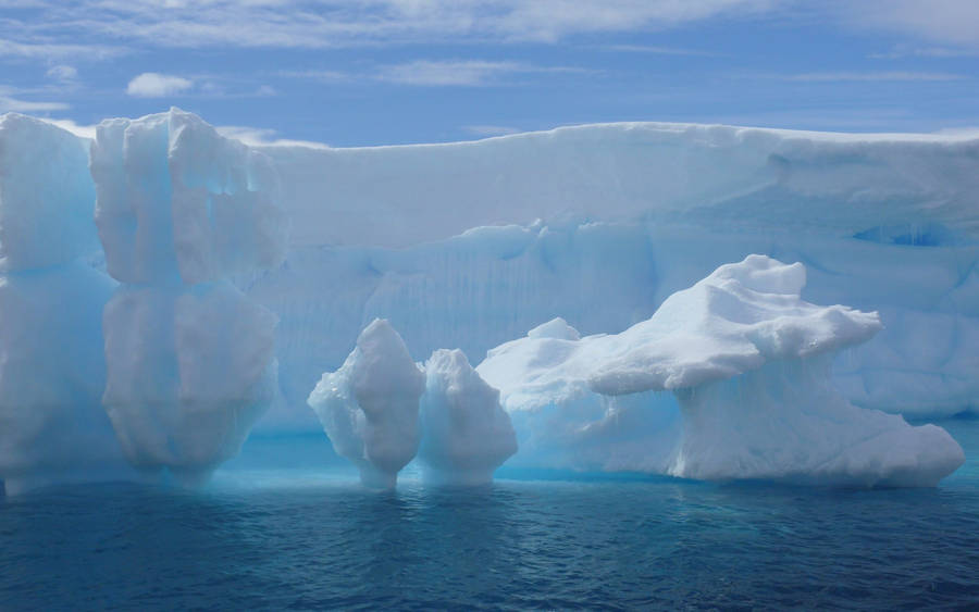 Antarctica Intricate Sculpture Like Glaciers Wallpaper