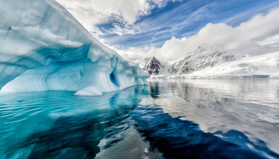 Antarctica Layers Of Glaciers Wallpaper